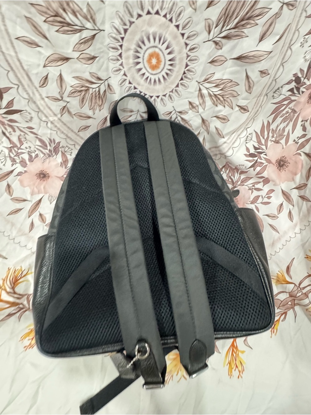 Coach Black Signature Logo Backpack - Picture 6 of 12